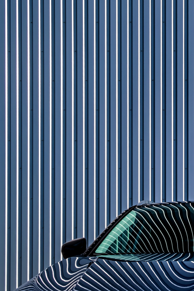 Car Reflection Lines by Lus Joosten — canvas wall art