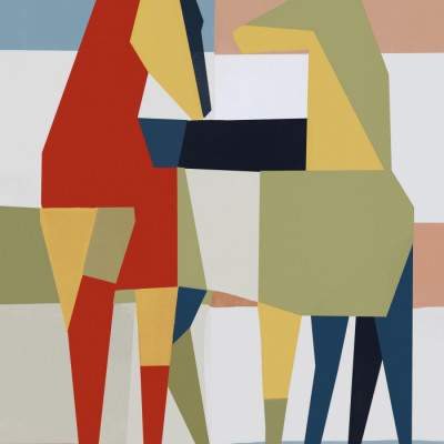 Colorful Geometric Horses