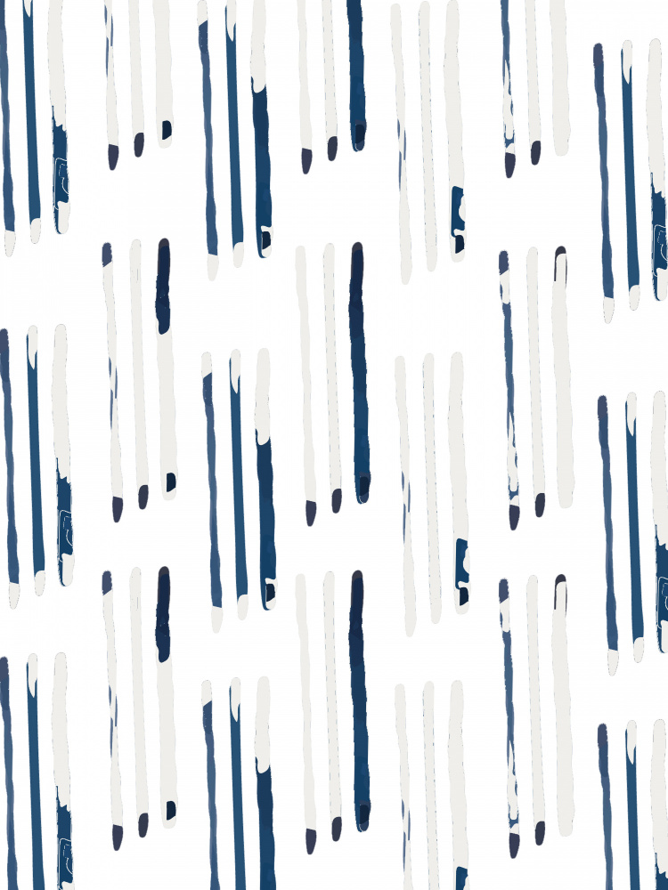 Indigo Stripe Pattern by Elizabeth C — canvas wall art