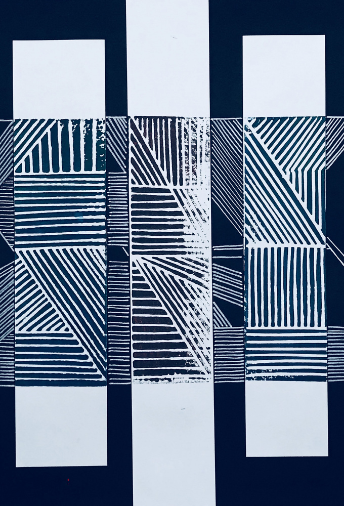 Geometric Line Pattern by kellymariesmith — canvas wall art