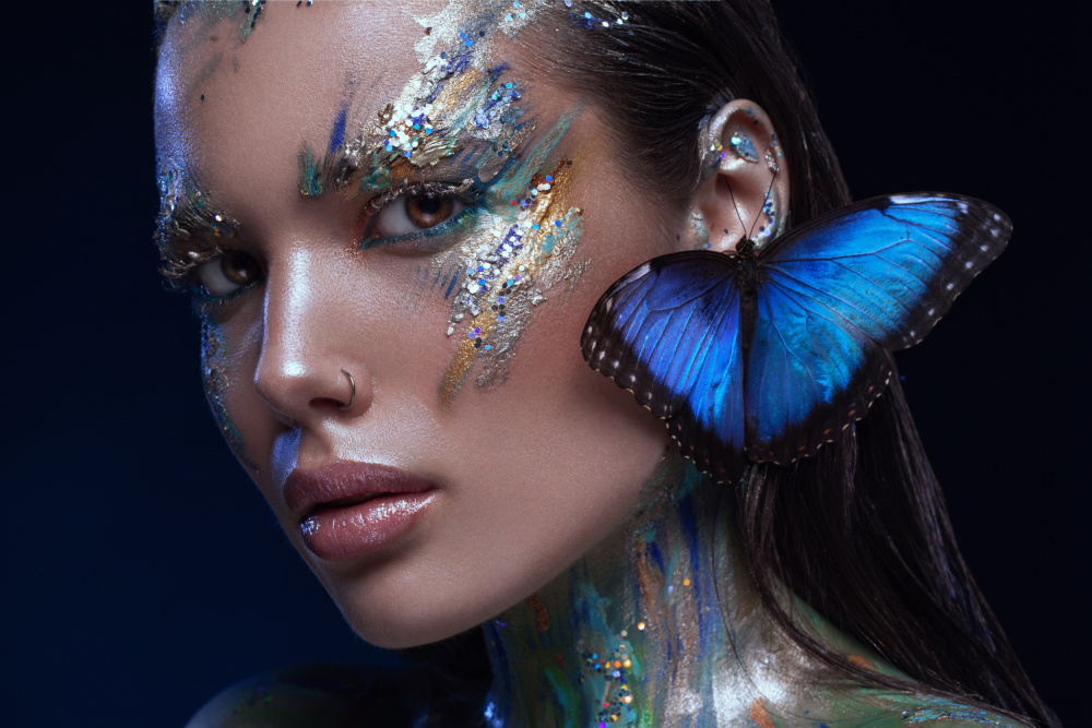 Sparkling Butterfly Beauty by Tatya Lushchyk — canvas wall art