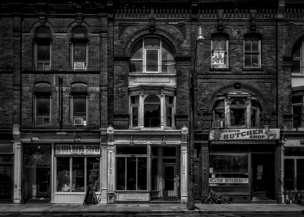 Historic City Storefronts by The Learning Curve Photography — canvas wall art
