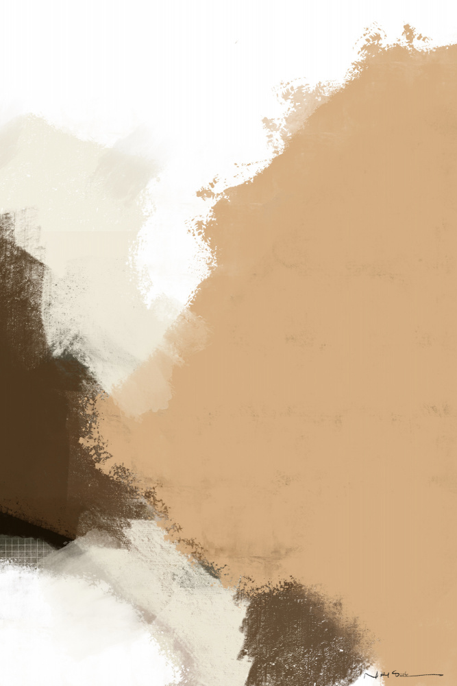 Warm Neutral Brushstrokes by Nilesh Kulkarni — canvas wall art