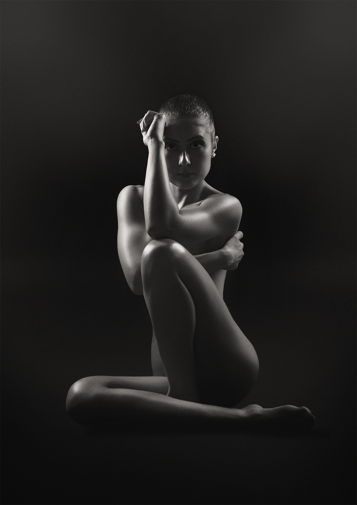 Serene Nude Figure by Jozef Kiss — canvas wall art