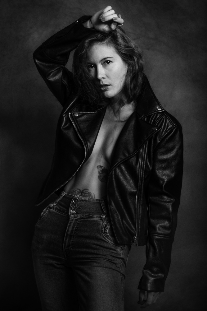 Edgy Leather Style by Cesar Tejada — canvas wall art
