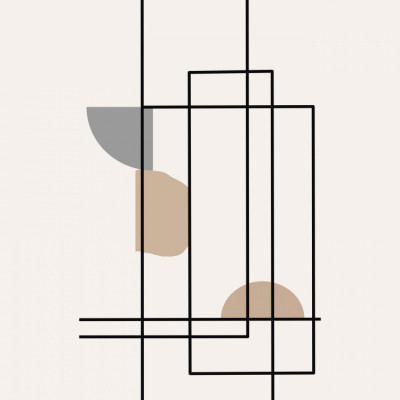 Geometric line art composition 04