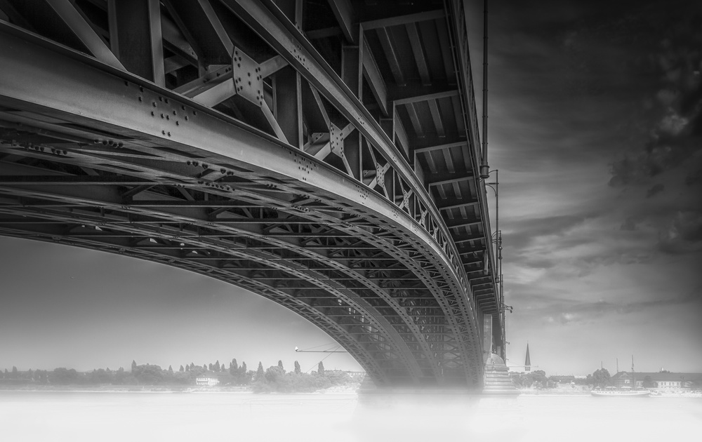Arches Over Misty River by Ole Moberg Steffensen — canvas wall art
