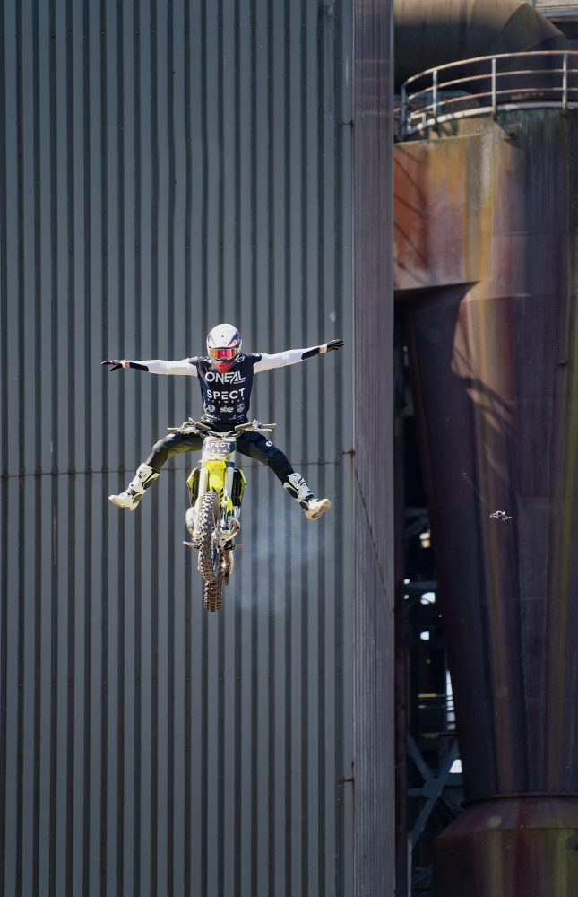 High Flying Dirt Bike by Erhard Batzdorf — canvas wall art