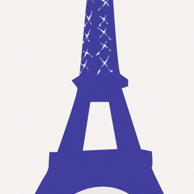 Blue Eiffel Tower