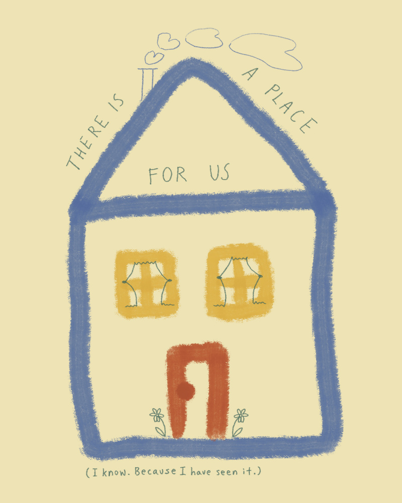 A Comforting Home Message by Marina Alaburic — canvas wall art