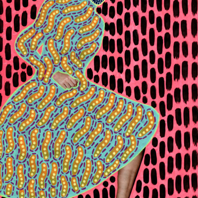 Vibrant Masked Woman