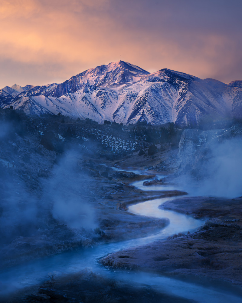 Misty Mountain River by Leah Xu — canvas wall art