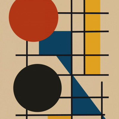 Geometric Abstract grid and shape