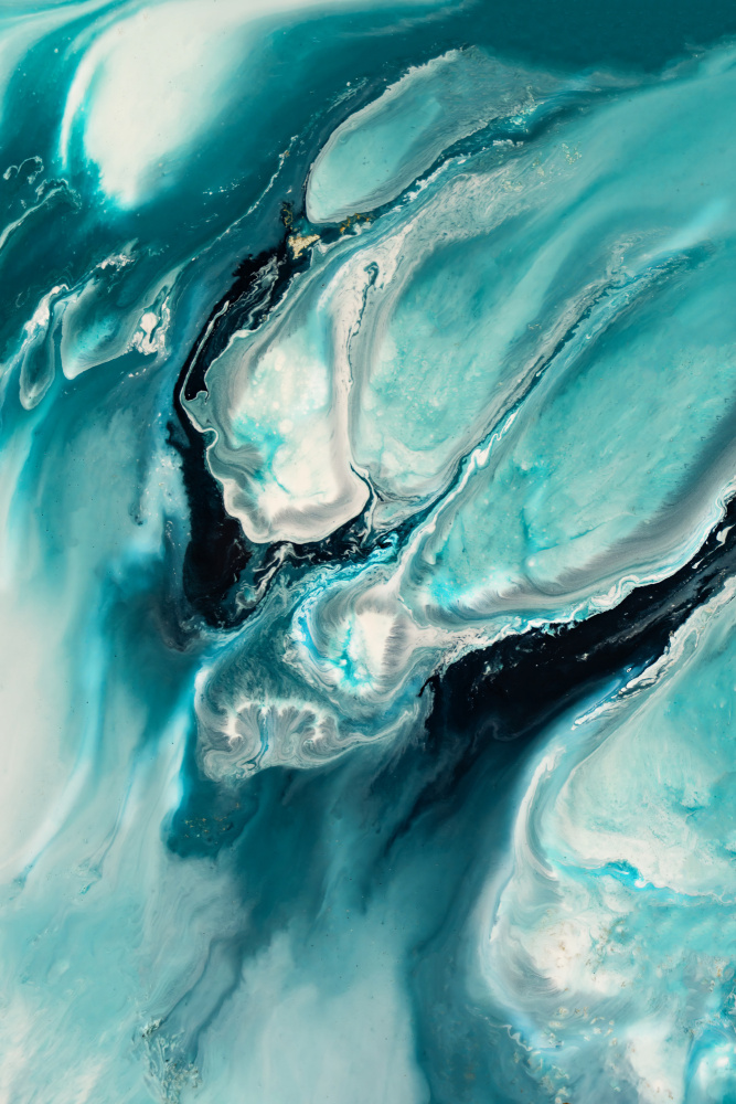 Ocean Teal Aqua Turquoise "Ocean Teal" by Petra Meikle de Vlas — canvas wall art