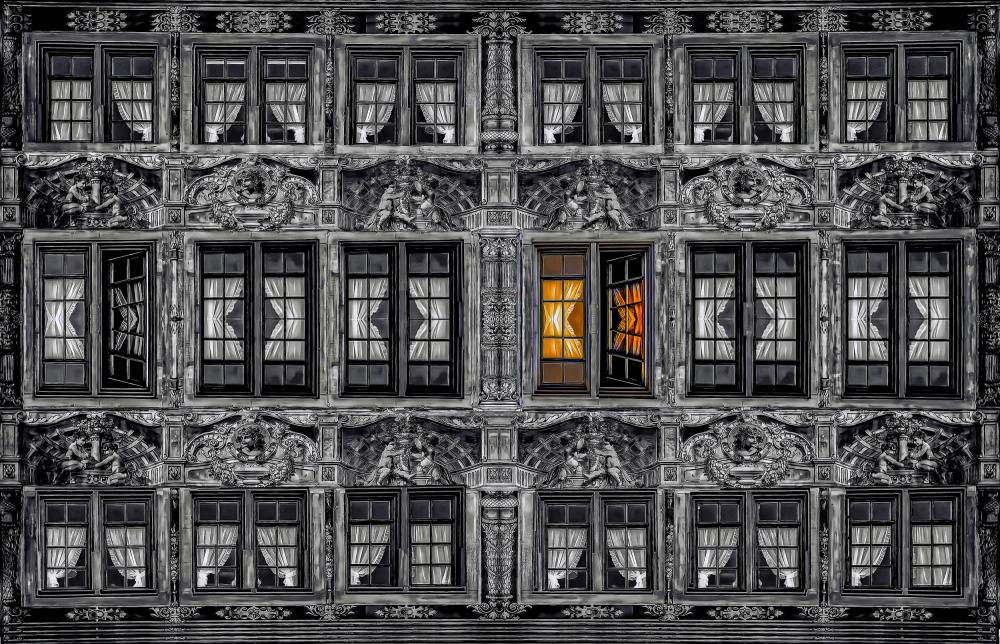 Lone Glowing Window by Miro Susta — canvas wall art