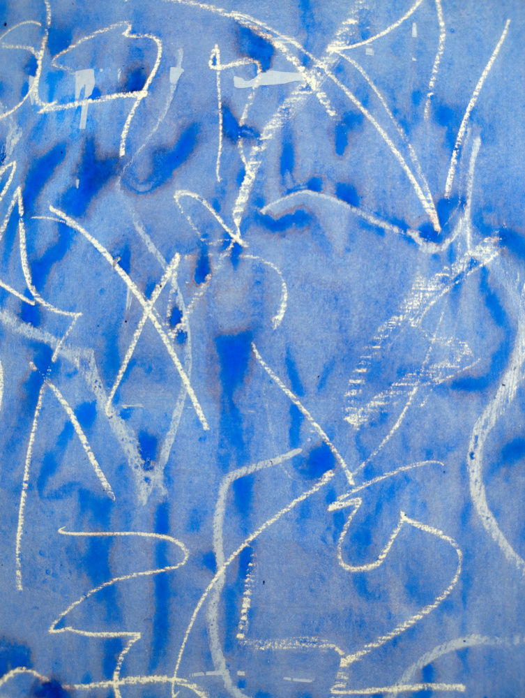 Abstract Blue Lines by Michael Cross — canvas wall art