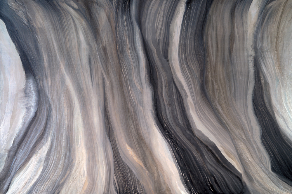 Abstract Grey Flow by Teodora 'Teo' Guererra — canvas wall art