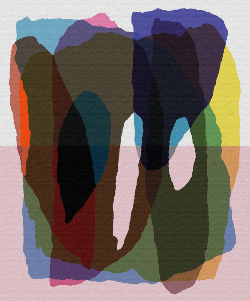 Abstract Layered Forms by Rafa Mateo — canvas wall art