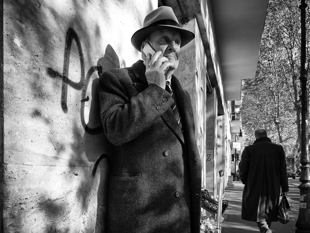 Urban Street Conversation by Riccardo Lucidi — canvas wall art