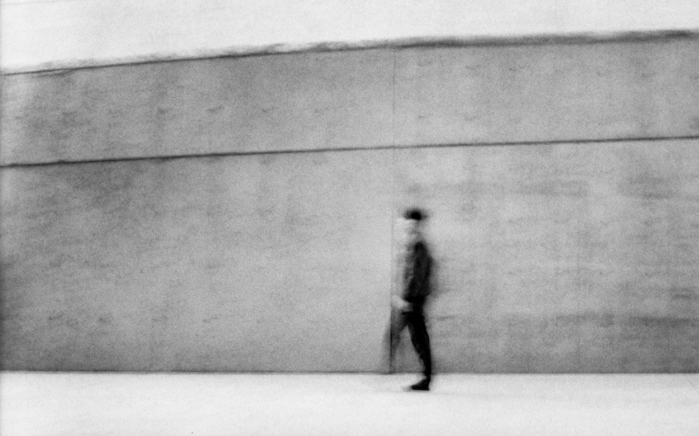 Blurred Man Walking by Parole Kim — canvas wall art