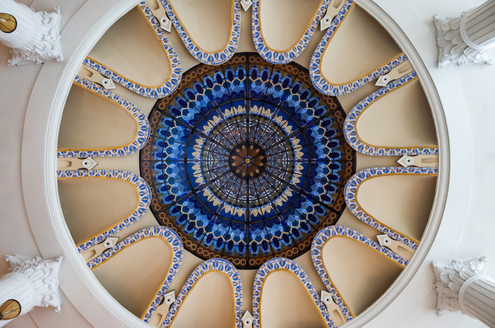Ornate Blue Dome by R Suguri — canvas wall art