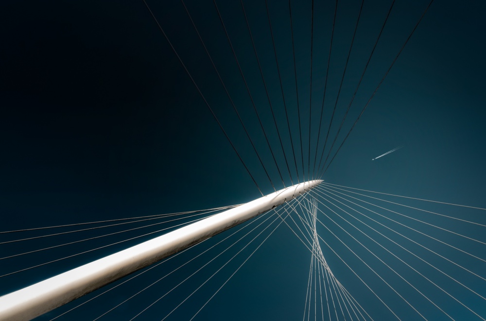 Skyward Bridge Structure by Michiel Hageman — canvas wall art