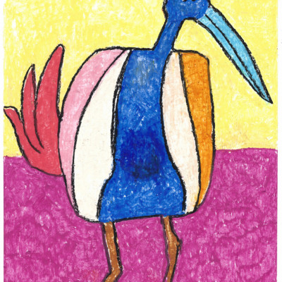 Whimsical Blue Bird