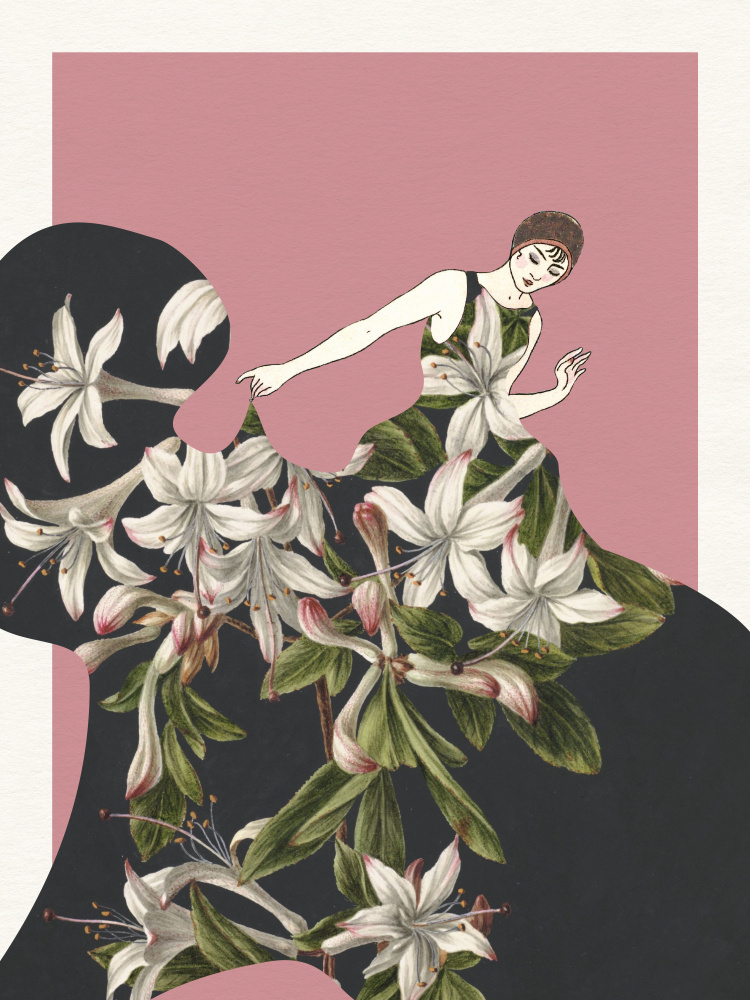 Elegant Floral Fashion by Wild Violets — canvas wall art