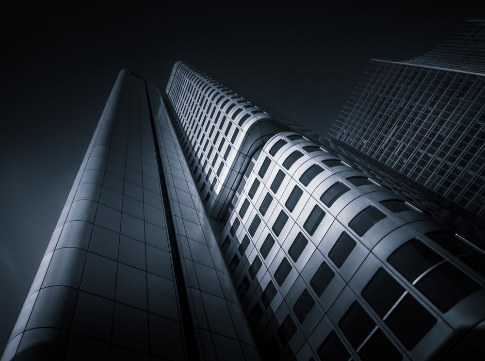 Sleek Building Lines by Ole Moberg Steffensen — canvas wall art