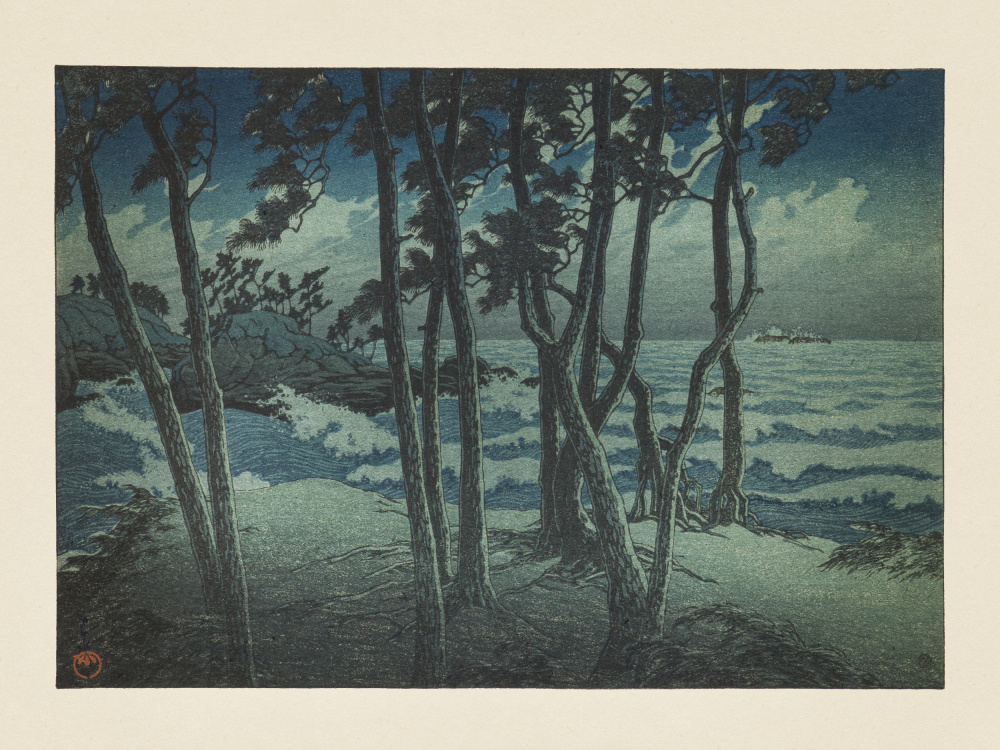 Hinomisaki, Izumo, From the Series “souvenirs of Travels, Third Series” by Kawase Hasui — canvas wall art