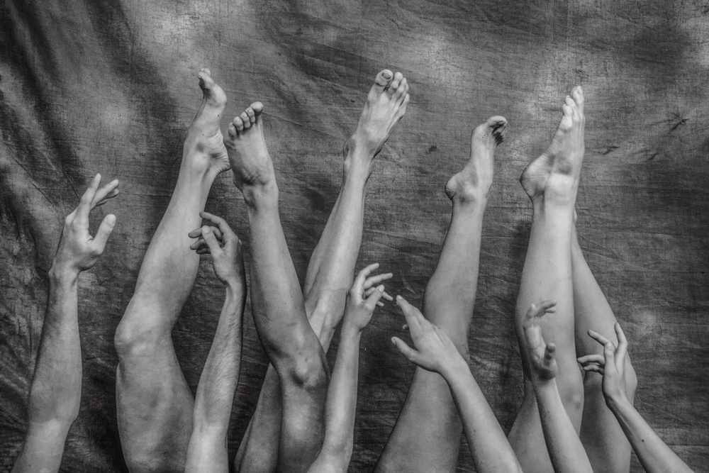 Intertwined Human Forms by Antonio Arcos aka fotonstudio — canvas wall art