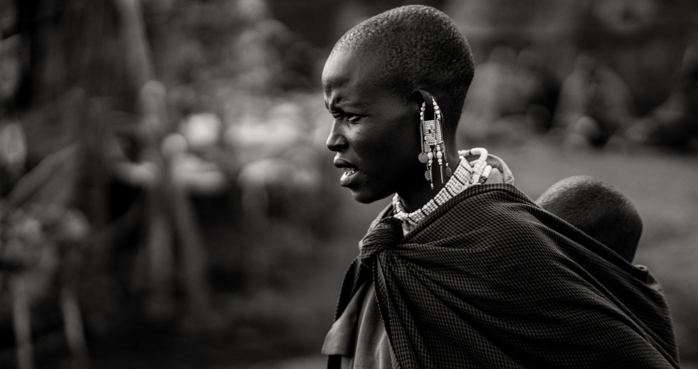 African Mother and Child by Shobhit Chawla — canvas wall art