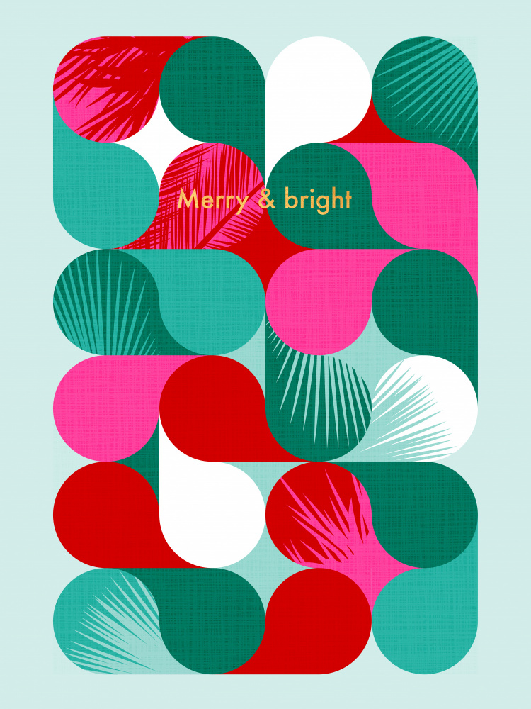 Merry Bright Tropical Pattern by Dominique Vari — canvas wall art