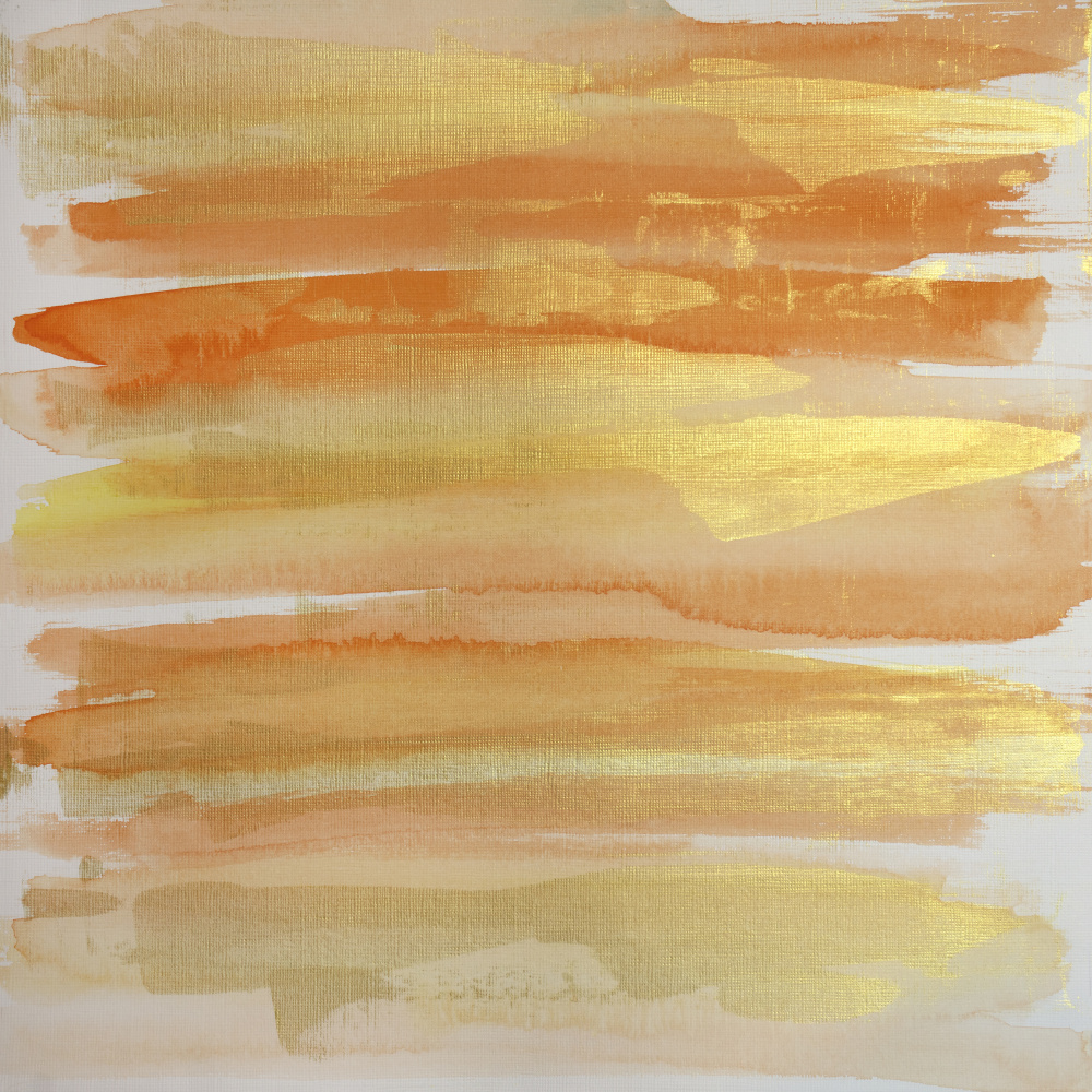 Luminous Golden Strokes by Teodora 'Teo' Guererra — canvas wall art