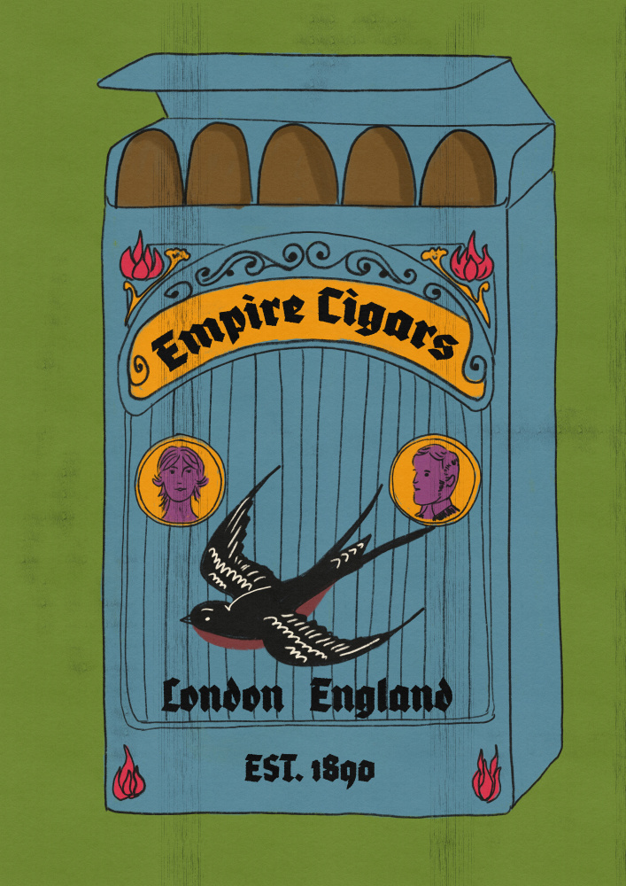 Vintage London Cigar Box by Nicholas — canvas wall art