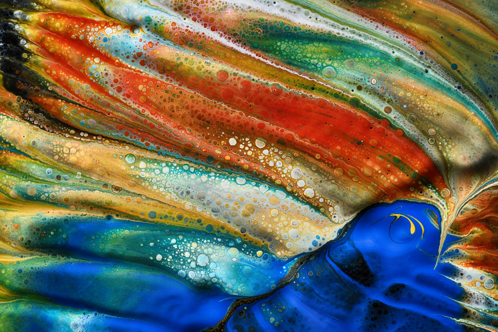 Colorful Fluid Flow by Heidi Westum — canvas wall art