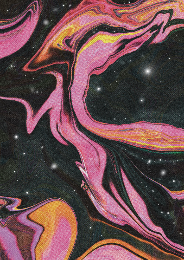 Cosmic Fluid Nebula by Amy Louise Baker — canvas wall art
