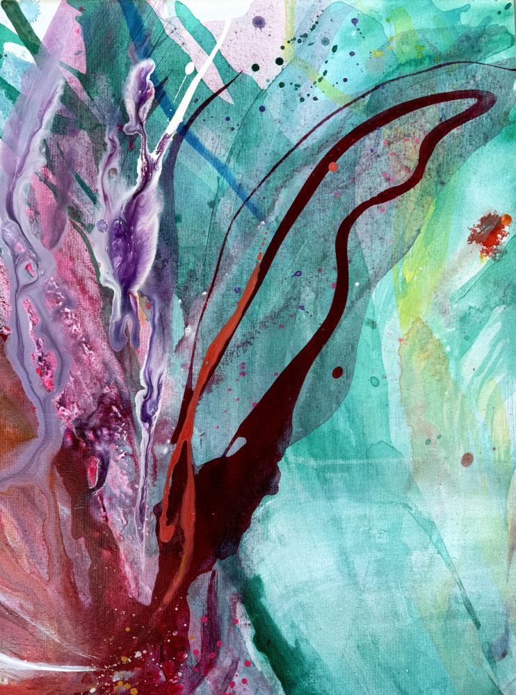 Vibrant Floral Flow by Anna Viklund — canvas wall art