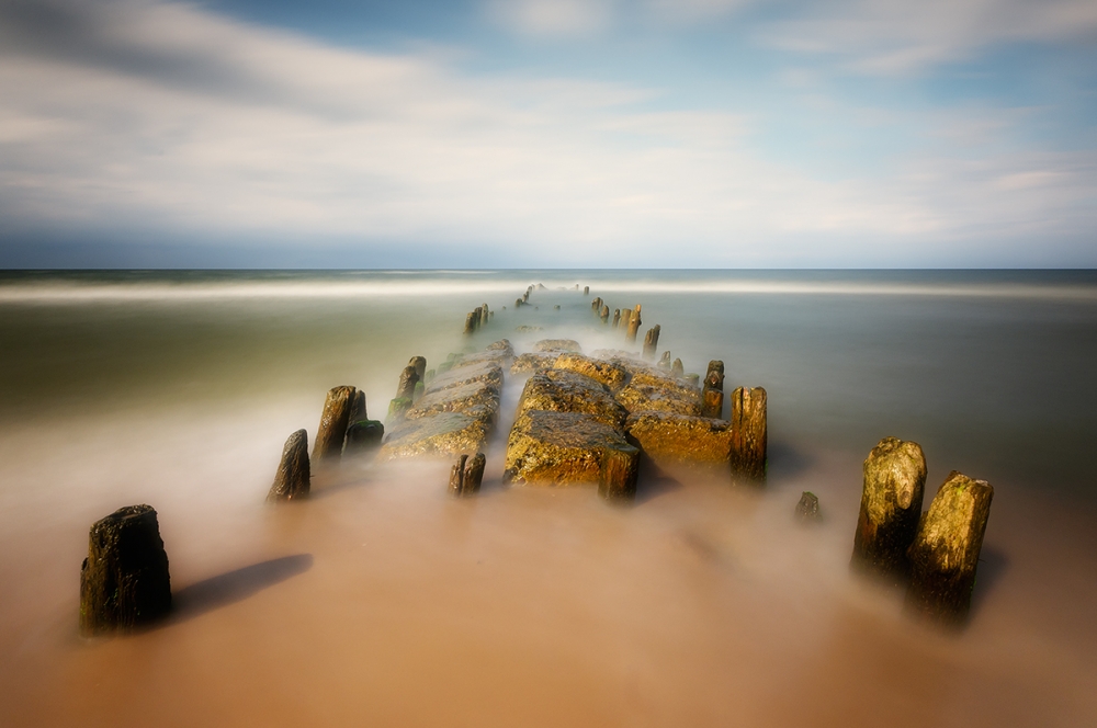 Weathered Pier Serenity by Piotr Krol (Bax) — canvas wall art