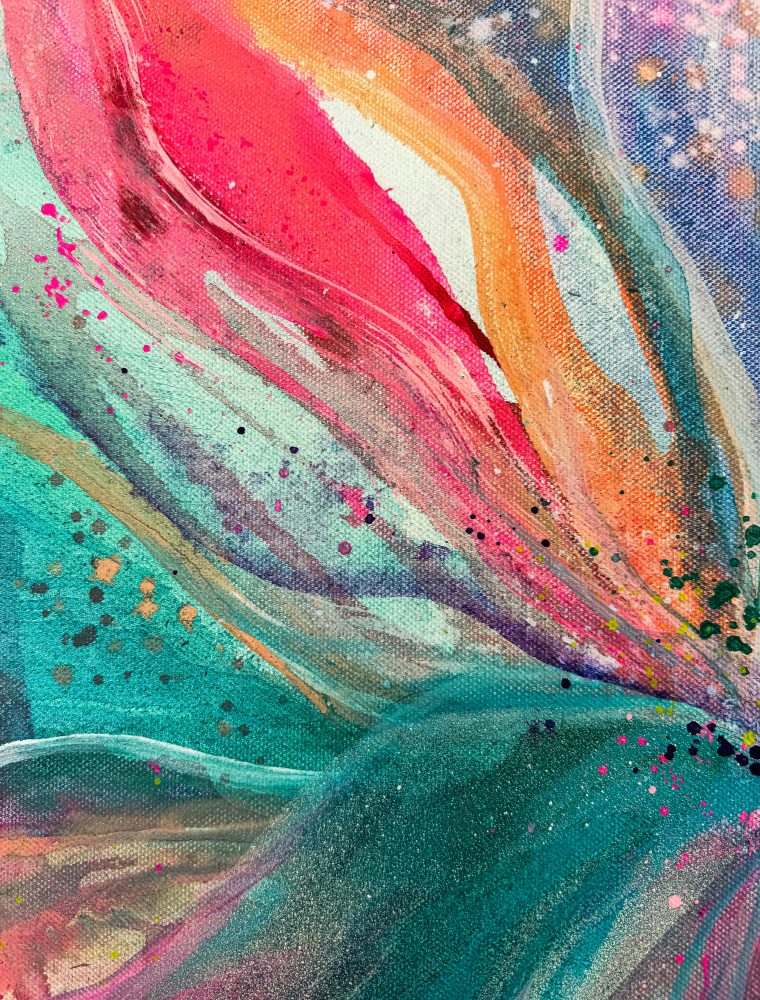 Vibrant Fluid Abstract by Anna Viklund — canvas wall art