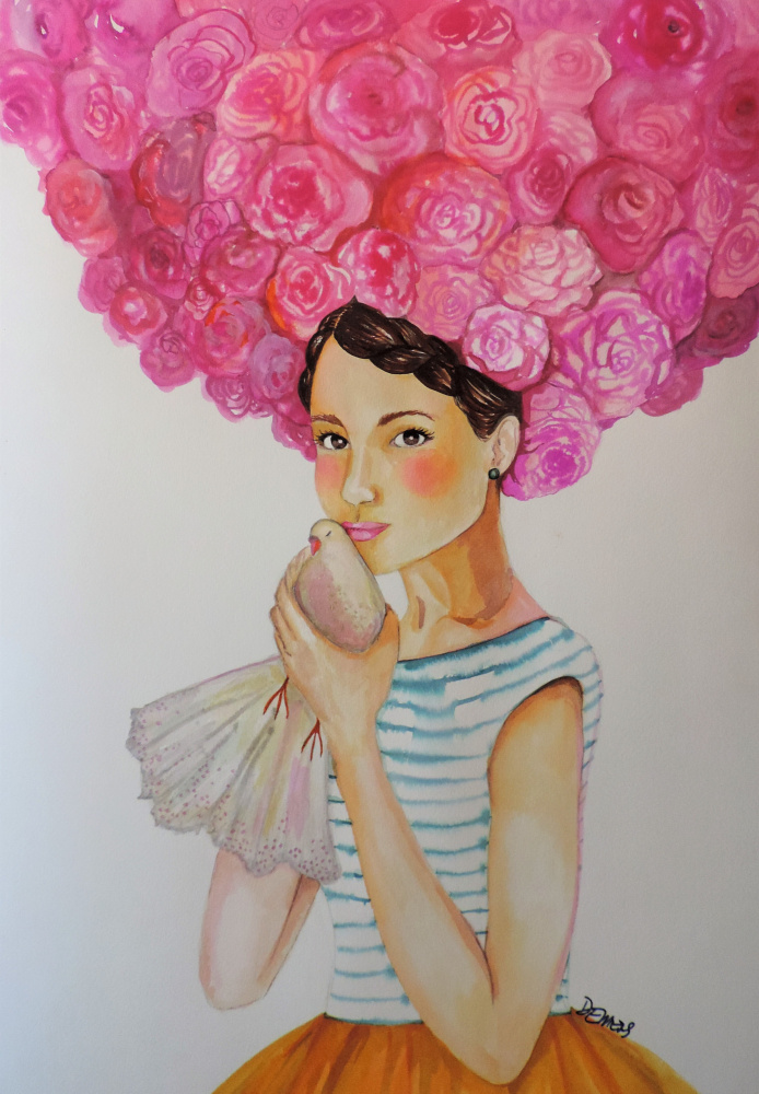 Audrey by Sylvie Demers — canvas wall art