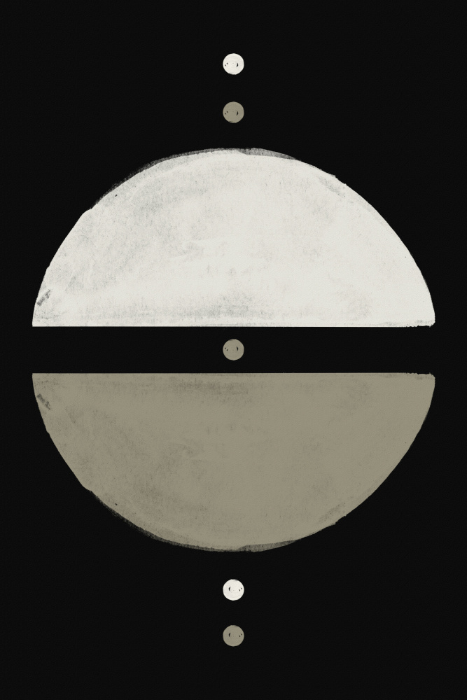 Abstract Moon Duality by Ema Paraschiv — canvas wall art