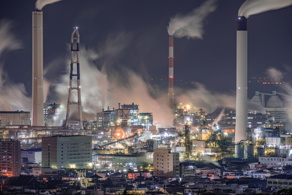 Industrial Night Glow by Kobayashi Tetsurou — canvas wall art