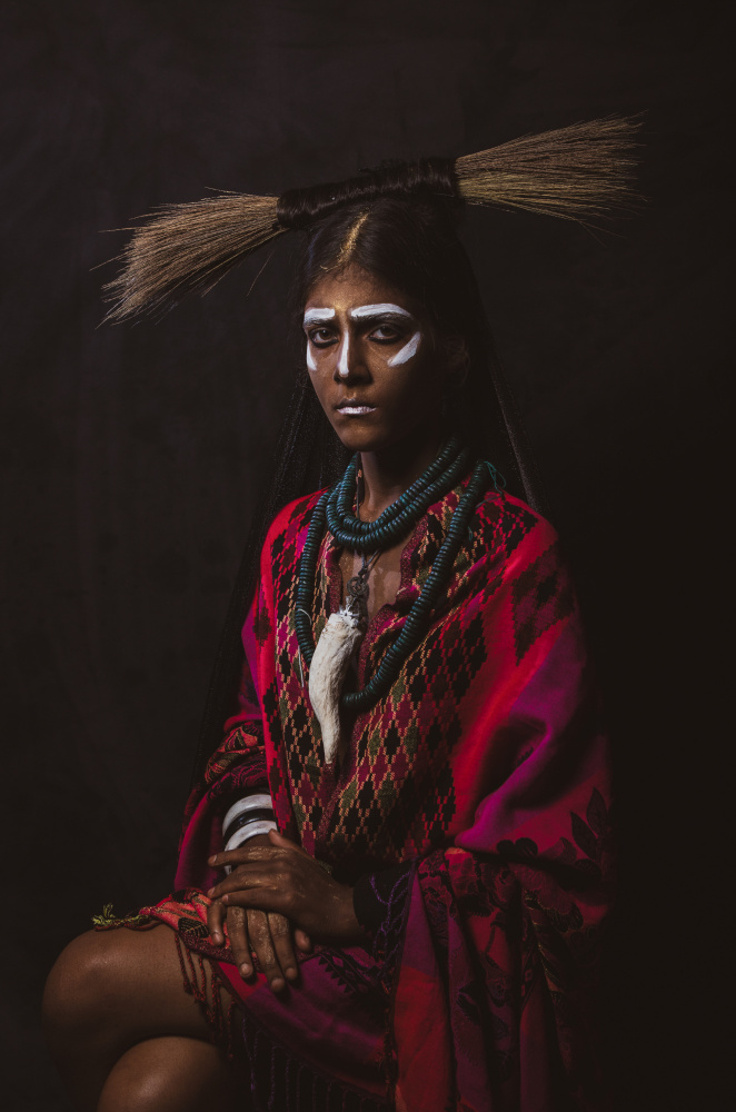 Tribal Woman Portrait by Dipankar Paul — canvas wall art