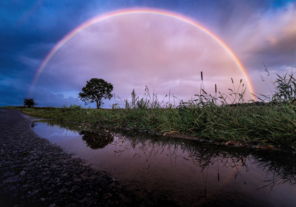 Dramatic Rainbow Reflection by Adrian Lázare — canvas wall art