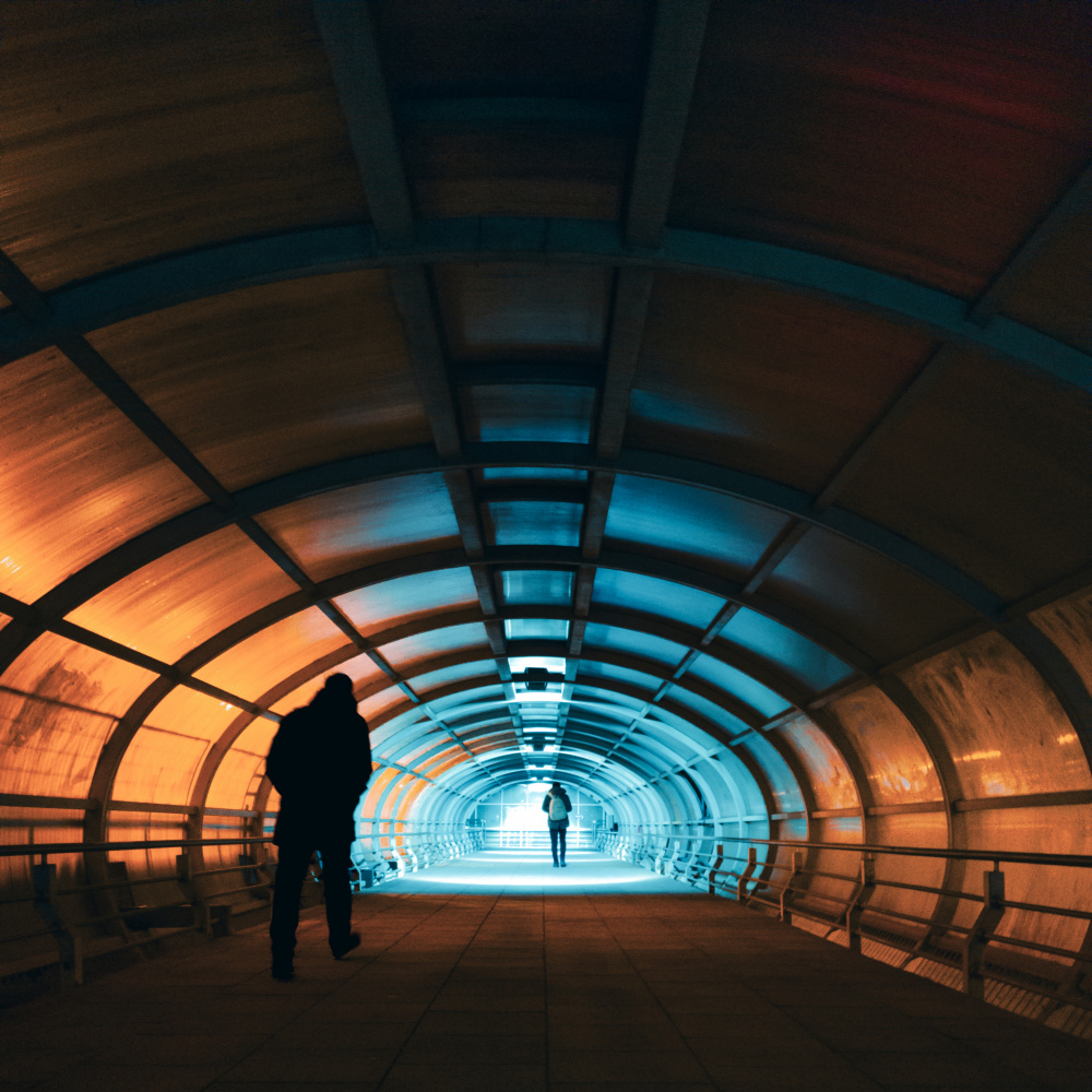 Light Tunnel Journey by Doruk Uysal — canvas wall art