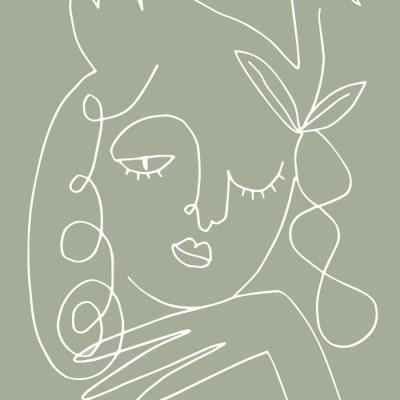 Serene Woman and Bird