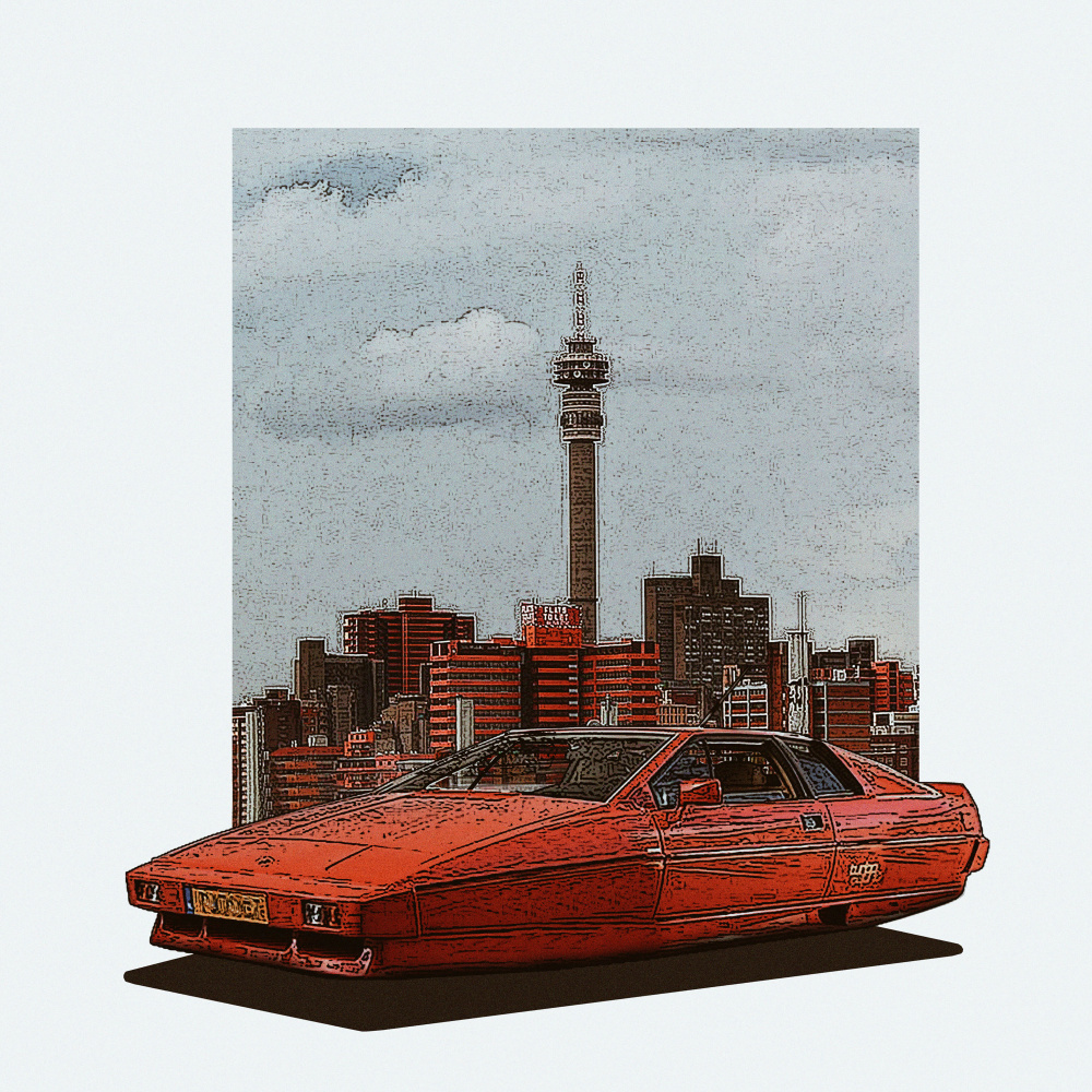 Johannesburg Retro Drive by Mathabela Madiela — canvas wall art