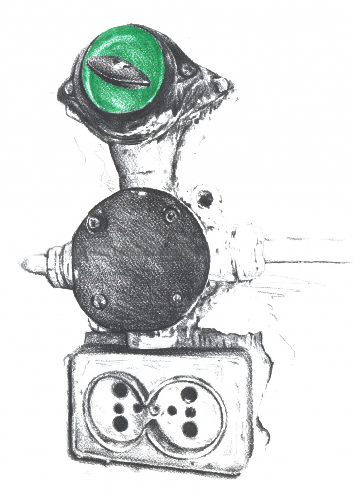 Steampunk Alien Device by Kulik — canvas wall art