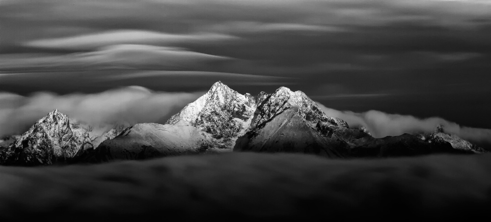 Majestic Snowy Peaks by Peter Majkut — canvas wall art